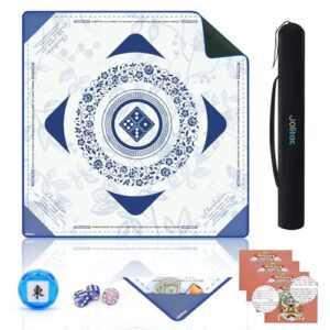 Mahjong Mat, 39 x 39 in Large Mahjong Gaming Surface, Non-Slip Noise Reduction Gaming Table Pad, Suitable for Mahjong, Poker, Board Games, Tile Games, and Dominoes