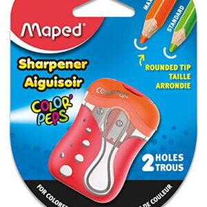 Maped - Color'Peps - Colored Pencil Sharpener - 2 Hole - Assorted