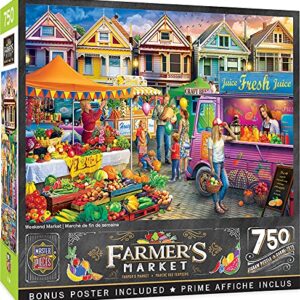 MasterPieces 750 Piece Jigsaw Puzzle for Adults, Family, Or Youth - Weekend Market - 18"x24"