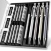 Mechanical Pencil Set, 0.5mm 4-Pack with Case, Metal Body, Fine Point