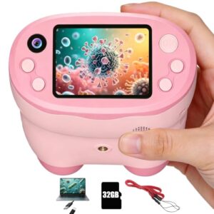 Mefhinrix Handheld Digital Microscope for Kids 2.0"IPS Science Toy Age 4-12