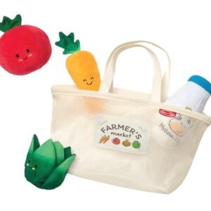 Melissa & Doug Multi-Sensory Market Basket Fill & Spill Infant Toy - Play Food Menus, Pretend Play Grocery Toys, Sorting And Stacking Toys, Multi-Sensory Toys For Infants And Toddlers Ages 1+