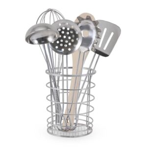 Melissa & Doug Stir & Serve Cooking Utensils (7 pcs) - Stainless Steel & Wooden Play Kitchen Accessories, Preschool Learning Toys for Girls & Boys 3+