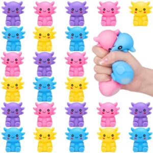 Meooeck 24 Pcs Axolotl Fidget Ball for Adult Axolotl Party Favor