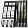 Metal Mechanical Pencil Set with Case, 3-Pack 0.5mm Fine Point Pencils