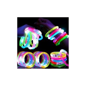 Mikulala 24Pcs Glow in the Dark Party Supplies for Kids/Adults, Flashing Light up Toys LED Bracelets Halloween Glow Sticks, Party Favors Carnival Birthday Concert Gifts Accessory