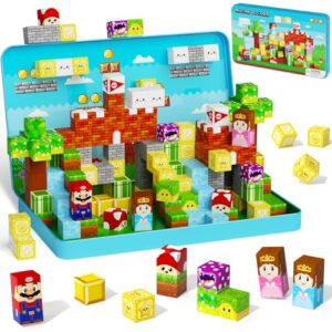 Mini Magnetic Blocks for Kids Travel: 100PCS Portable Tin & Tiles