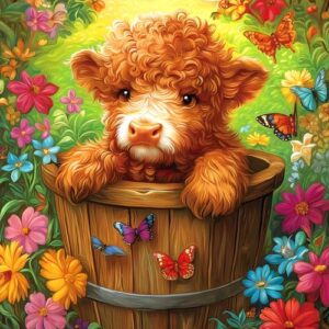 MINIWAN 500 Piece Cute Highland Cow Jigsaw Puzzle for Adults