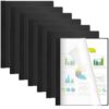 MotiMind 10 Pcs Thermal Binding Covers, 8.5 x 11 Inch Letter Size, 1 Inch Spine Holds 240 Sheets, Clear Front Paper Back Report Cover Suitable for Schools Offices Presentation(Black)