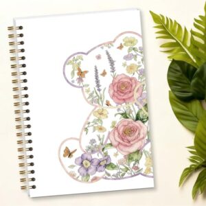 MOWITGBE Cute Bears Spiral Notebook, Cute Girly Preppy Study Supplies, Bear Gifts for Women Girls, 5.8x8.3 Inch - A16