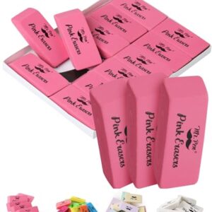 Mr. Pen- Pink Pencil Eraser, 12 Pack