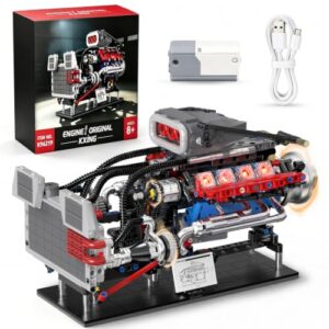 NEXTJOY V8 Engine Model Kit that Runs, 1145PCS Advanced Muscle Engine Kit