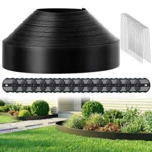 No Dig Landscape Edging Border Kit, 3" x100 FT for Flower Beds/Gravel/Lawn