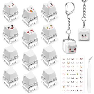 Nosiny 12 Pcs Bear Keyboard Clicker Fidget Loud Clickers Keyboard Keychain