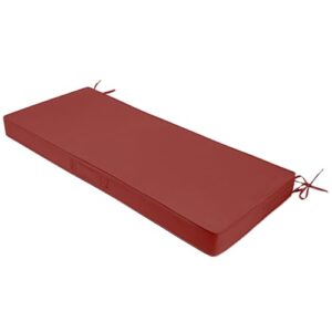 Olliwand Outdoor Bench Cushion 42x18 Inch Waterproof/Fade-Resistant Patio Furniture Cushions, Non-Slip Bench Cushions for Outdoor Furniture with Ties, Handles, Burgundy