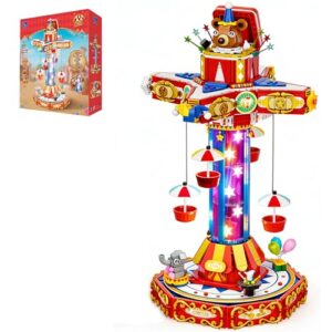 PANTASY Circus Paradrop Building Set for Adults, 1680 Pcs Carnival Ride