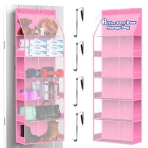PAULONE 6-Tier Over The Door Shoe Organizer, 71" Hanging Shoe Rack with 2-Size Deep Pockets, 98 lbs Sag-Proof Capacity for Closet Entryway RV