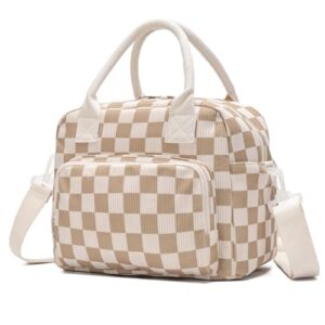 Pawsky Lunch Bag for Women Girls, Cute Insulated Reusable Lunch Box Leakproof Lunch Boxes Portable Lunch Tote Bag Cooler Bag Containers with Shoulder Strap for Work Picnic