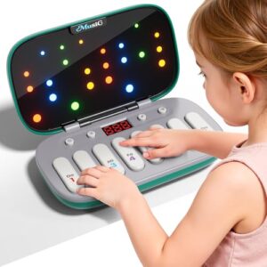 Piano for Kids, Kids Keyboard Piano Toy Music Rhythm Machine, 7 Modes Electronic Piano Toy with Glowing Piano Keys, Travel Toys Birthday Musical Learning Gift for 3 4 5 6 7 Year Old Toddler Girls Boys