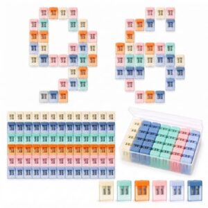 Poola Voidra 96 Pcs Colored Dual Hole Pencil Sharpener,Pastel Style