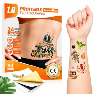 Printable Temporary Tattoo Paper for Inkjet Printer, DIY Custom Tattoo
