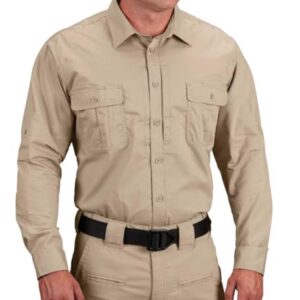 Propper Men's Kinetic Long Sleeve Shirt, Khaki, XXXX-Large