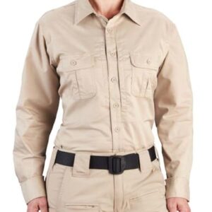 Propper Women's Kinetic Long Sleeve Shirt, Khaki, Large/Regular