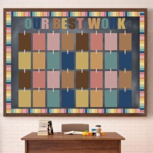 Resurhang 143 Pcs Morandi Student Work Display Bulletin Board Set