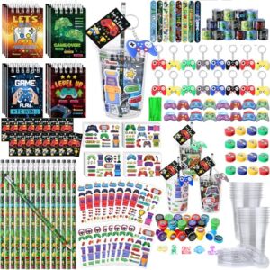 RoundFunny 133 Pcs Video Game Party Favor Gamer Birthday Party Decoration