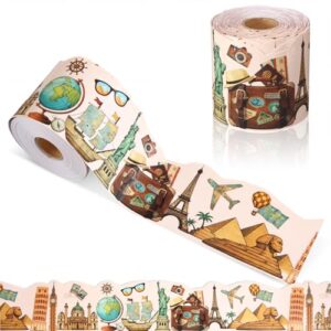 Saypacck 68.9 ft Vintage Travel Bulletin Board Border Classroom Decoration