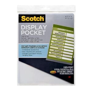 Scotch Display Pocket for items up to 8.5 in x 11 in (WL854C)