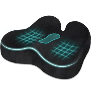Seat Cushion, Office Chair Cushion, Supportive Donut Pillow, Black