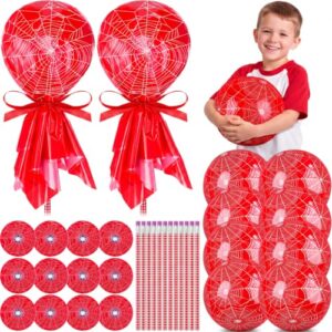 Seenelling 72 Pcs Spider Summer Beach Party Favors Bulk for Kids Lollipop Stationery Set Contains Spider Beach Balls Fidget Spinners Pencils for Kid Birthday Gift Classroom Prizes Goodie Bag Fillers