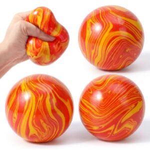 Shappy 4 Pack Ice Stress Reliever Slow Rising Balls, Orange