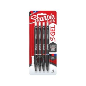 SHARPIE S-Gel Retractable Gel Pens, Bold Point, Assorted Ink, 4/Pack (2116198)