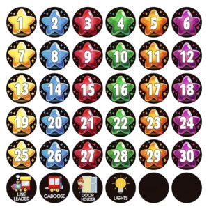 SICOHOME Line Up Spots for Classroom Floor Stickers for Classroom 36pcs Vinyl Line Up Dots 4" Removable Number Stickers for Class Decorations Kindergarten Preschool Back to School Teacher Supplies