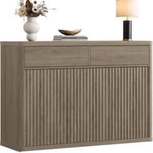 SICOTAS Buffet Cabinet with Storage - Storage Cabinet with Doors & Shelves