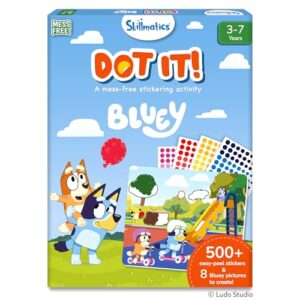 Skillmatics Dot It Bluey – Sticker Art, Travel Toy, Craft Kit for Kids