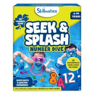 Skillmatics Seek & Splash, Number Dive Pool Game, Swim Toys, Gift for Kids