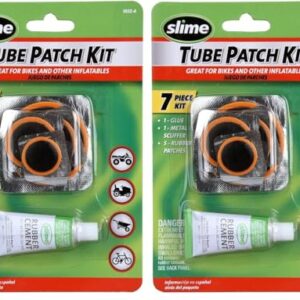 Slime 1022-A Tube Rubber Patch Kit, for Bikes and Other Inflatables, Contains, 5 Patches, Scuffer and Glue (Pack of 2)