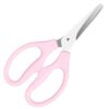 Small Pink Scissors, 5" Stainless Steel Blade with Acrylic Handle All Purpose Scissors Stationery Paper Cutting Tool for Office, Home (Pink)