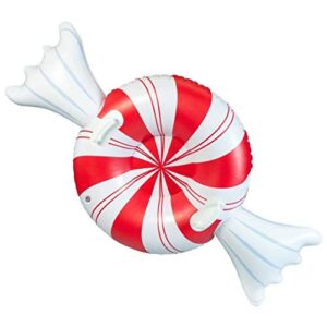 SnowCandy — Inflatable Heavy-Duty Snow Tubes Collection, Durable Cold-Resistant Winter Sledding Tubes for Kids & Adults (Multiple Styles Available) (42" Peppermint Snow Tube)