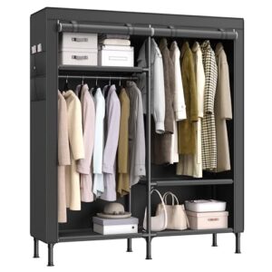 SONGMICS Clothes Rack, Heavy-Duty Wardrobe Closet Organizer