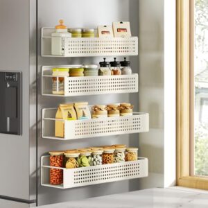 SONGMICS Strong 4 Pack Magnetic Spice Rack for Refrigerator for Organizers