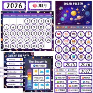 Space Classroom Calendar Set Bulletin Board, Calendar for Classroom Decor