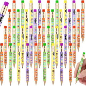 Spakon 72 Pcs Kindergarten Pencils Golf Pencils Here I Come School Supplies Easy to Hold for Classroom Reward Party Favor with Erasers