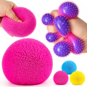 Spiky Squishy Ball, Stress Ball Fidget Toy for Kids & Adults