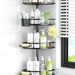 Standing Shower Caddy Corner - Rustproof Bathroom Shower Stand Shelf