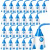 Tanlade Space Plastic Cup Bulk, Rocket Cup with Straw,24 Pcs,Blue
