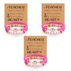 Teacher Bracelet,Teacher Appreciation Gifts in Bulk,Special Education Teachers Gifts,Thank You Present,Last Day of School,Back to School,Welcome Back,Christmas Thanksgiving Preschool Present